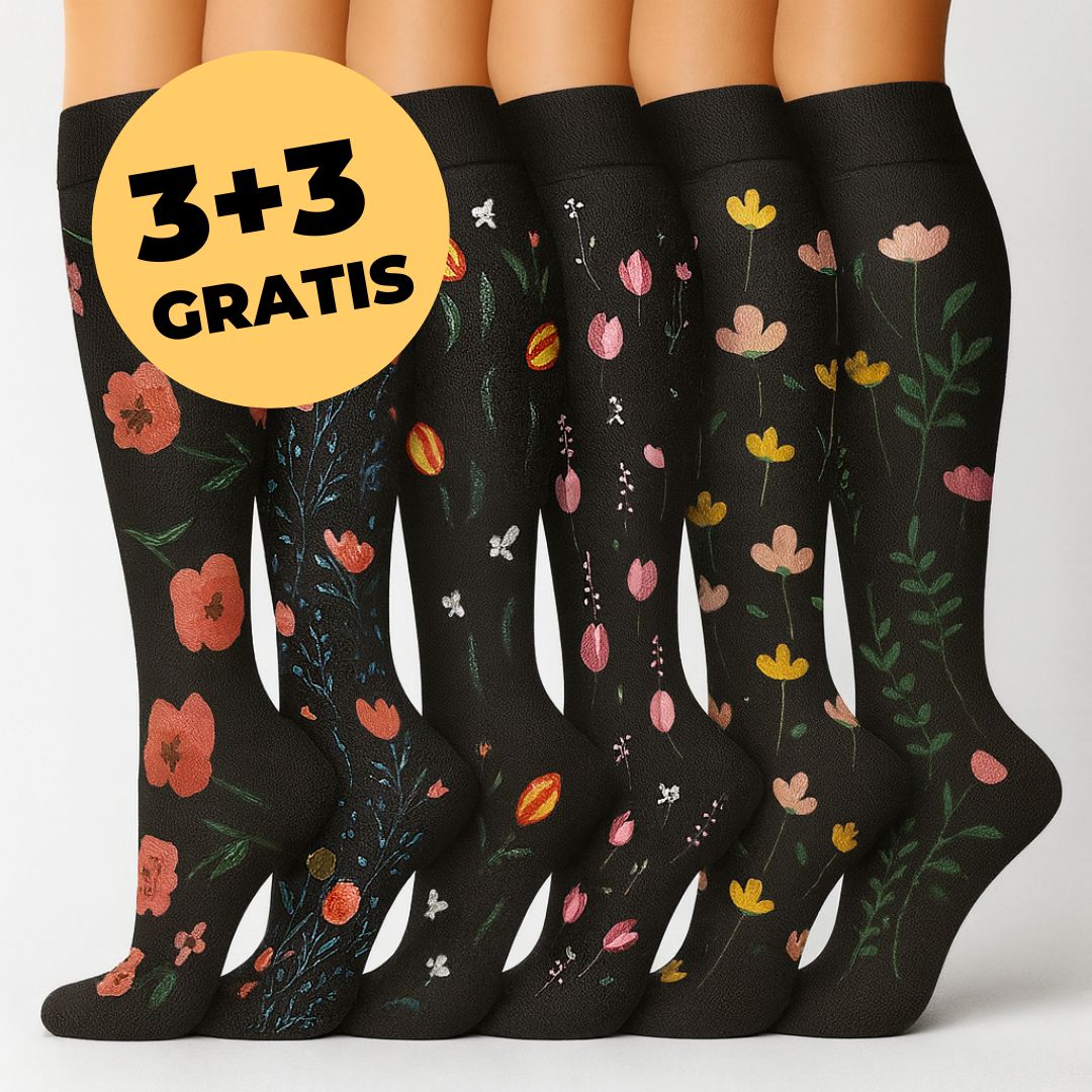 Kompressionsstrümpfe Flower New