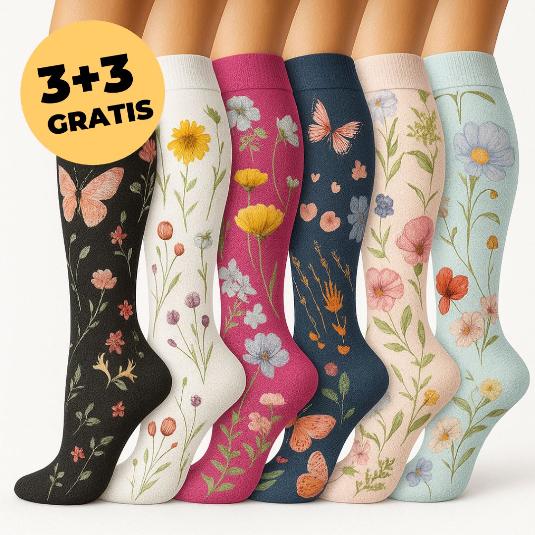 Kompressionsstrümpfe Flower New